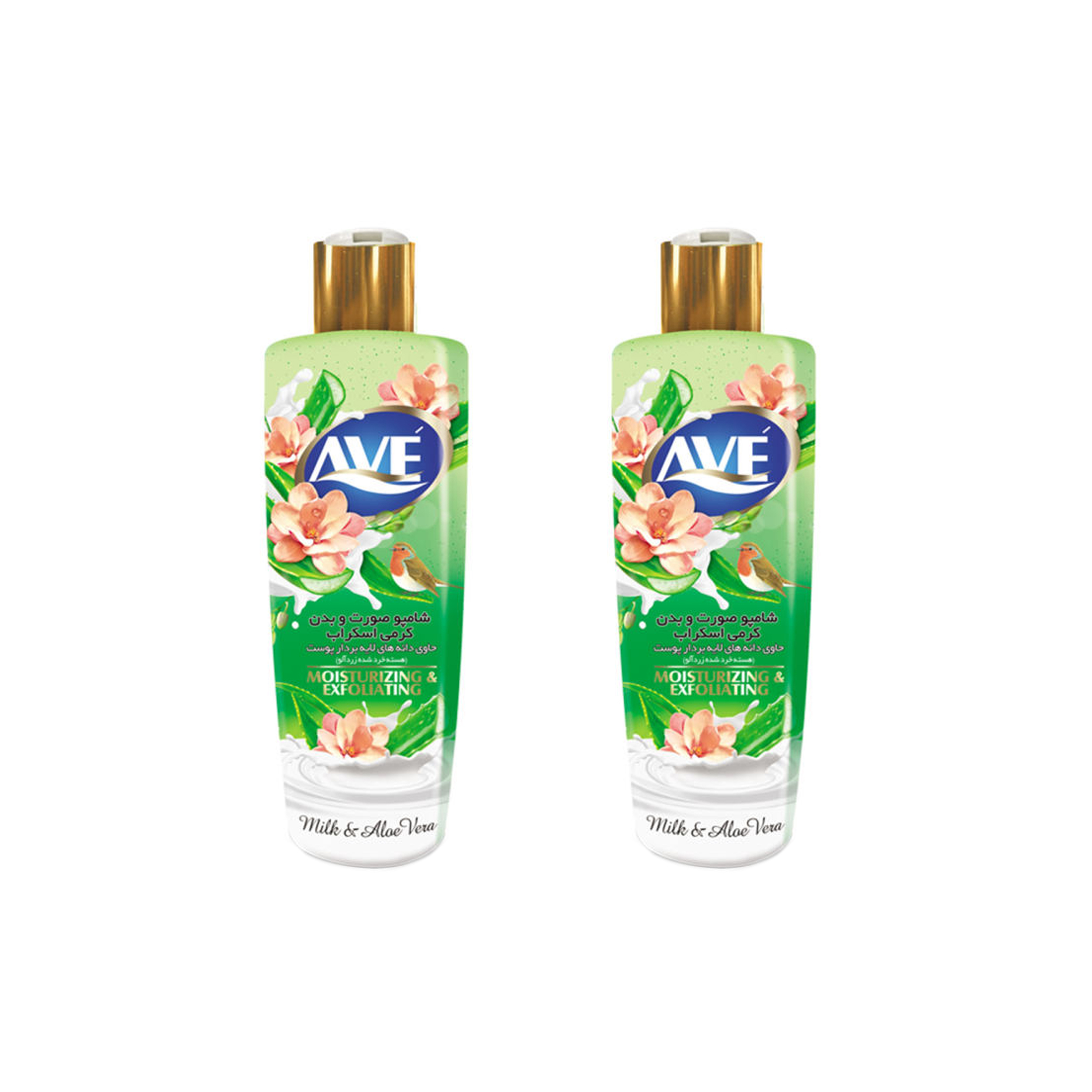 شامپو بدن اوه مدل milk and aloe vera وزن 400 گرم بسته 2 عددی